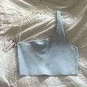 Aritzia  Babaton one shoulder sculpt knit tank in fluid blue Photo 0