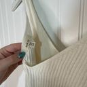 Debut Women's Ribbed Knit Tank Top Cream Sz S/M Photo 4