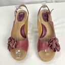 Born concept BORN Mauve Pink Wedge Sandals Open Toe Flower Woven Sz 9 B.O.C.  Photo 10