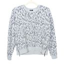 Rails  Grey Marlo Sweatshirt in Abstract Cheetah Print Side Zip Women's Small Photo 1