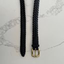 Gap Vintage  Braided Leather Belt with Brass Buckle in Black Size Medium Photo 2