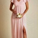 Birdy Grey  Hannah Empire Bridesmaid, Formal, Prom, Dusty Rose Dress Gown Size M Photo 0