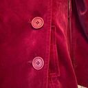 Juicy Couture  Magenta Red Velvet Vintage Pea Coat Photo 6