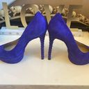 Brian Atwood  PURPLE FONTANNE STILETTO PLATFORM SUEDE PUMPS SIZE 7 Photo 0