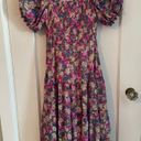 ASTR  the Label SoHo Floral Sweetheart Puff Sleeve Midi Dress Size XS Photo 1