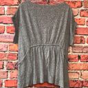 Caslon Heathered Gray  Nordstrom Oversized Tied Waist Flowing Blouse Photo 12