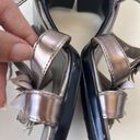 sbicca  of Colifornia Goldie Metallic Strappy Heeled Sandals Size 7.5W Flowers Photo 8