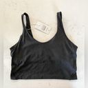 Halara  Basic Black Solid U Neck Workout Cropped Tank Top Size 1x NWT Photo 2