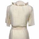 Emory park  Wrap Dress NEW Size Medium Ivory Gauze Ruffle Neck Lined Feminine NWT Photo 4