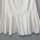 Ralph Lauren  White Cotton Denim Mermaid Trumpet Pleated Skirt Size 8 Medium Photo 2