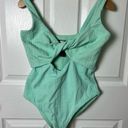 Beach Riot Mint Cable Knit Twist Cut Out Neck Tyler One Piece Creme De Knit L Photo 1