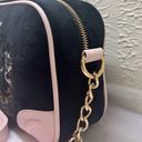 Juicy Couture  Y2K Liquorice Heritage Crossbody Black And Pink Velour Bag NWT Photo 1