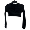 n:philanthropy  Black Roxbury Cropped Long Sleeve Slash Top Size Small New Photo 5