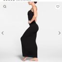 SKIMS Long Slip Dress in Onyx Photo 5