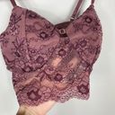 Bozzolo  Dark Mauve Floral Lace Bralette Photo 1