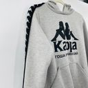 Kappa  x Gosha Rubchinskiy Logo Streetwear Hoodie Grey Size Small Kangaroo Pocket Photo 5