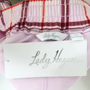 Lady Hagen  16” Woven Golf Skort Mid Rise Pink Plaid Mini Skirt Preppy Large Photo 9