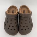 Crocs  Brown Baya Faux Fur Lined Mules Clogs Size M 4 / W 6 Photo 7