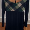 Forever 21 Vintage Y2K  Black Tunic with Green Plaid Detailing, size S Made in USA Photo 1