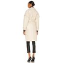 Apparis Kiera Faux Leather Trench Coat in Ivory Large Photo 1