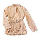 J.Jill  Light Pink Zip / Button up Belted Trench Windbreaker Photo 6