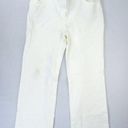 St. John Collection FLAWS-  White Wide Leg Straight Pants Jeans Size 10 Cotton Photo 0