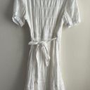 Draper James NEW  Puff Sleeve Wrap Dress in White Photo 3