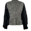 Marc New York  Andrew Marc Wool Blend Tweed Vegan Leather Moto Jacket Coat Photo 1