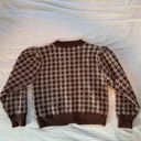 Lush Clothing LUSH Danah Pocketed Crop Houndstooth Cardigan Jewel Buttons Photo 2