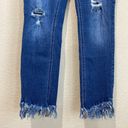 Free People  Great Heights Frayed Skinny Jean Size 27 Revolve Stretch Denim Photo 6