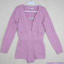 Free People NEW  100% cotton Declan Romper Sweater Set purple, size S Photo 0