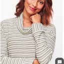Talbots  Womens Cowl Neck Striped Pullover Sweater Size Large Photo 1