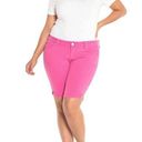 Bermuda Slink Jeans Pink Curvy Stretch Longer length  Shorts womens plus 22 new Photo 0