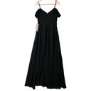 Birdy Grey Devin Convertible Chiffon Gown Size S Black Slit Prom Bridesmaid NEW Photo 2