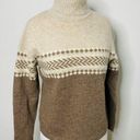 The Row Embassy Petites Fair Isle Sweater Warm Neutral Wool Angora Turtleneck Sz PS Photo 0