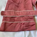 Missguided  Rose Pink Satin Collared Long Sleeve Belted Lounge Robe size 6 Small Photo 2