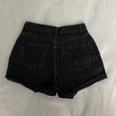 ZARA Black Denim High Waisted Shorts Photo 3