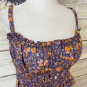 J.Crew  Purple Floral Organic Cotton Stretchy Button Down Crop Top Photo 6