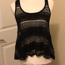 Kirra  black and silver sparkle crop top Photo 1