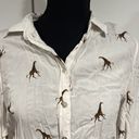 Jane and Delancey Jane and‎ Delancey button down rayon shirt . Giraffes  . Size S Photo 5