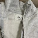 Wilfred Aritzia  Free Cropped Heathered Grey 1/2 Zip Jacket Photo 4