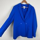 Nine West  Blazer Jacket Womens 16 Blue V-Neck Long Sleeve Office Career Workwear Photo 9