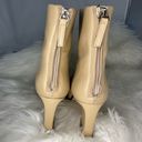 ZARA  Cream Go Go Boots Leather Heels Square Round Toe Heel 39 Photo 8