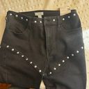 Forever 21 Silver Studded Flare Jeans Photo 1