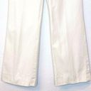 Burberry  London Off White Cotton Blend Flat Front Trouser Pants Size USA 8 Photo 3