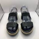 Eileen Fisher  Womens Black 1" Platform Dash Wedge Slip Slingback Sandal 7.5 Photo 3