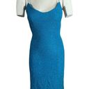 City Triangles Vintage Y2K  Blue Sparkly Dress Low Strappy Back US MEDIUM Photo 3