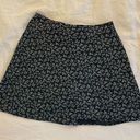 Brandy Melville Navy Blue Floral Tie Skirt Photo 1