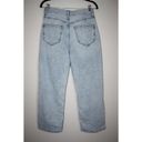 Arizona Jeans Arizona Juniors Jeans Size 7 High Rise Vintage Straight Stonewash Patched Trendy Photo 2