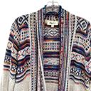 Harper Haptics Holly  Boho Multicolored Fringe Knit Long Cardigan Sweater Photo 2